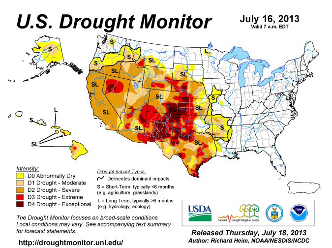 U.S. Drought Monitor (NOAA/NDMC)