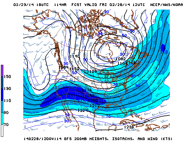 GFS depiction of impressive Friday/Saturday storm. (NOAA/NCEP)