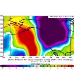 North-south wind anomaly during reign of the "RRR." (NCEP via ESRL) 