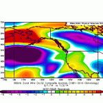 West-east wind anomalies over the northeastern Pacific Ocean since May 1. (NCEP/ESRL)