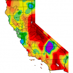 California's season-to-date precip is now mostly below average. (WRCC)