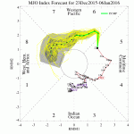 Dynamical model forecasts suggest the MJO may propagate eastward in the coming days. (CPC)